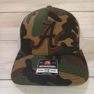 Camo leather patch hat